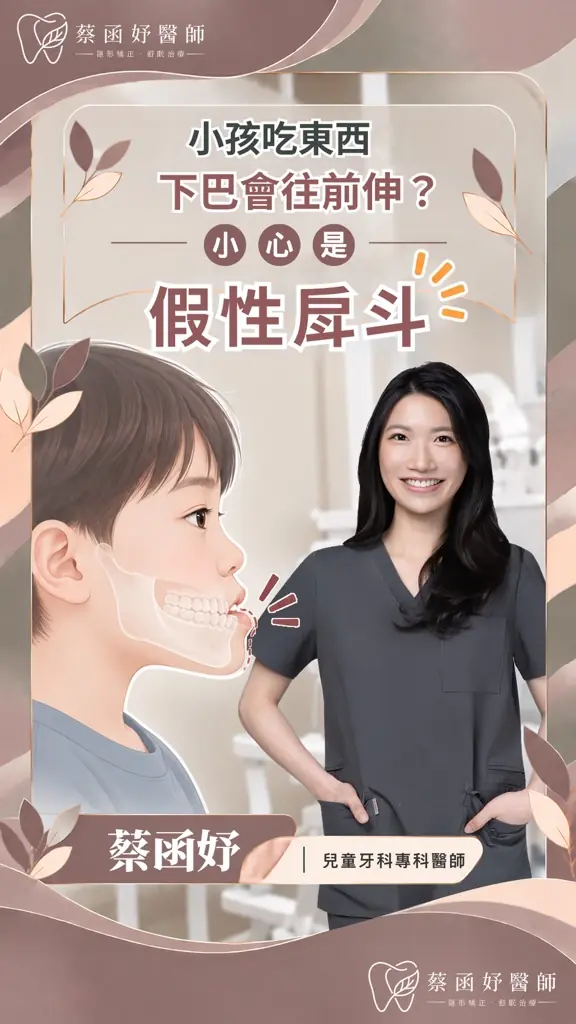小孩吃東西下顎會往前伸？認識「假性戽斗」短影音封面